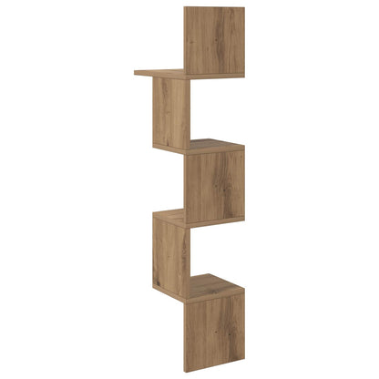 vidaXL Wall Shelf Wall-Mounted Brown 32 x 21 x107 cm Engineered Wood