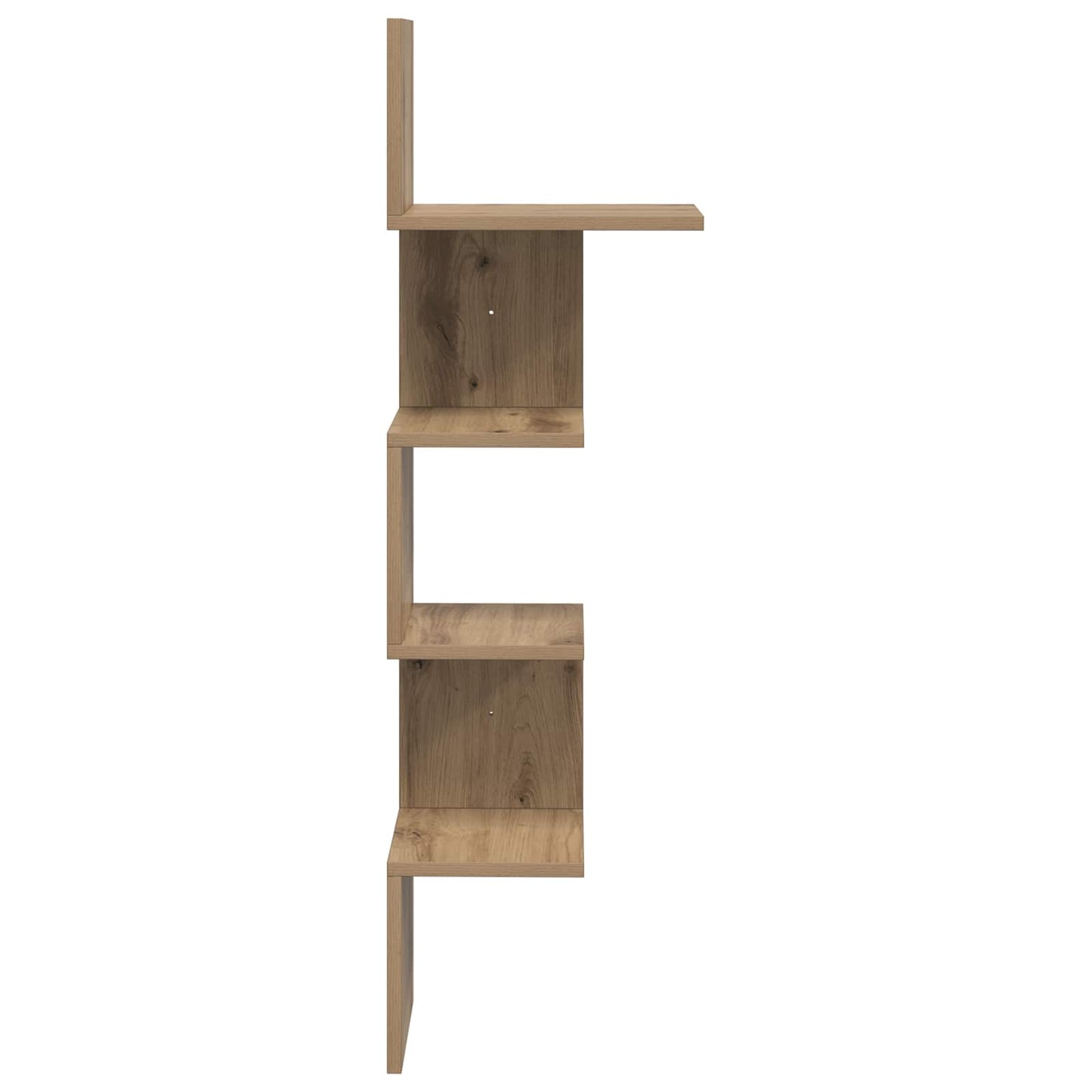 vidaXL Wall Shelf Wall-Mounted Brown 32 x 21 x107 cm Engineered Wood