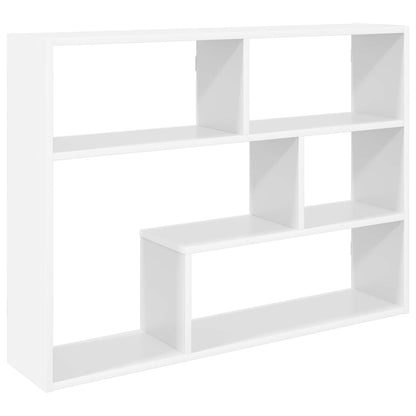vidaXL Wall Shelf Wall-Mounted White 95 x 20 x 69.5 cm Engineered Wood