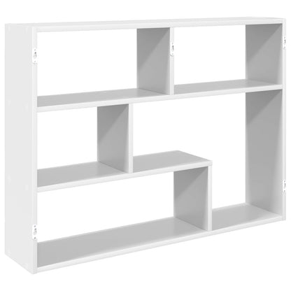 vidaXL Wall Shelf Wall-Mounted White 95 x 20 x 69.5 cm Engineered Wood
