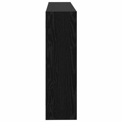 vidaXL Wall Shelf Wall-Mounted Black 95 x 20 x 69.5 cm Engineered Wood