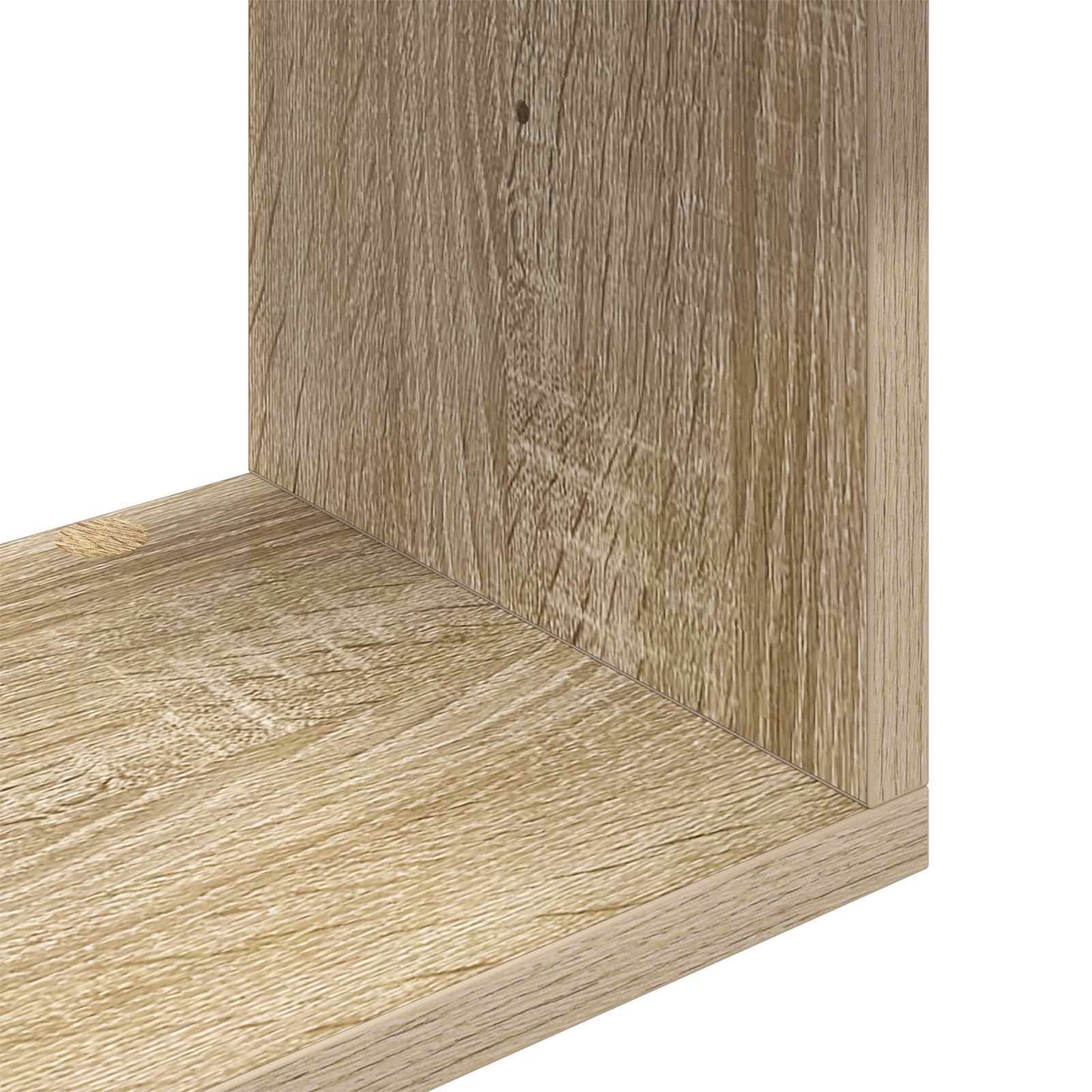 vidaXL Wall Shelf Wall-Mounted Brown 95 x 20 x 69.5 cm Engineered Wood