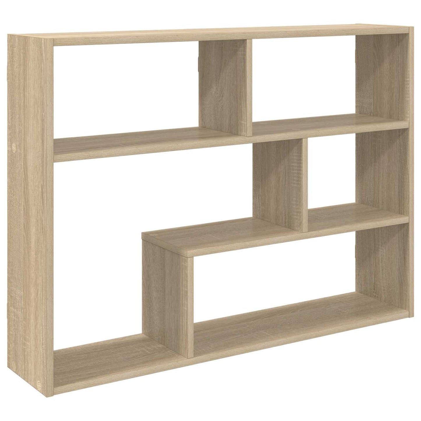 vidaXL Wall Shelf Wall-Mounted Brown 95 x 20 x 69.5 cm Engineered Wood