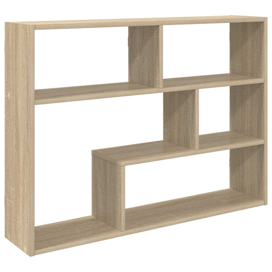 vidaXL Wall Shelf Wall-Mounted Sonoma Oak 95 x 20 x 69.5 cm