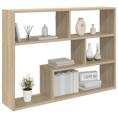 vidaXL Wall Shelf Wall-Mounted Brown 95 x 20 x 69.5 cm Engineered Wood