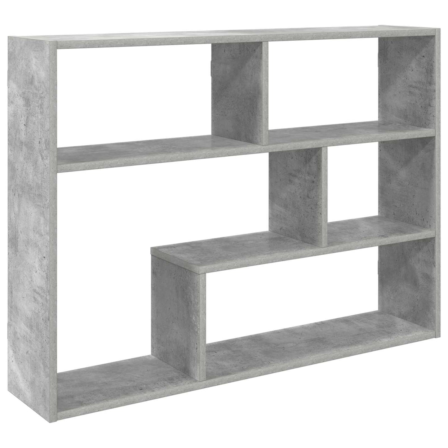 vidaXL Wall Shelf Wall-Mounted Grey 95 x 20 x 69.5 cm Engineered Wood