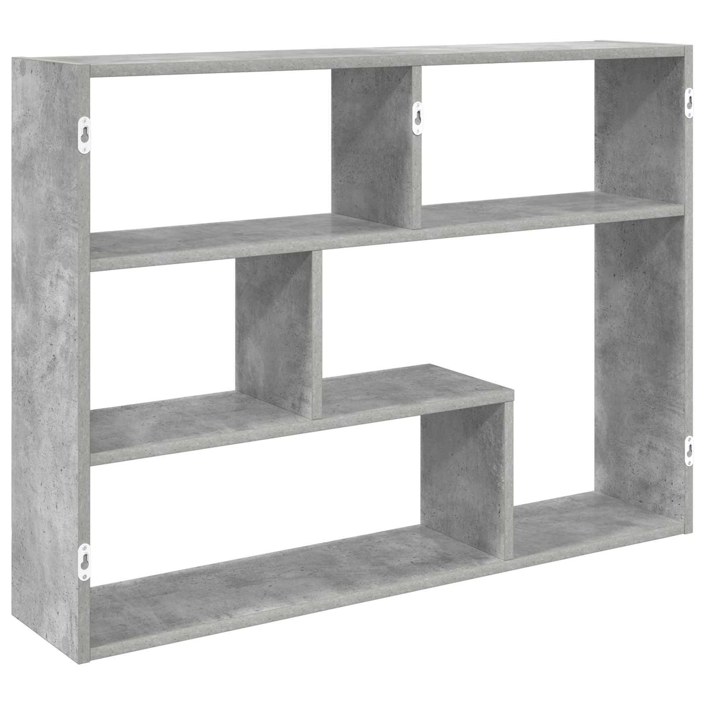 vidaXL Wall Shelf Wall-Mounted Grey 95 x 20 x 69.5 cm Engineered Wood