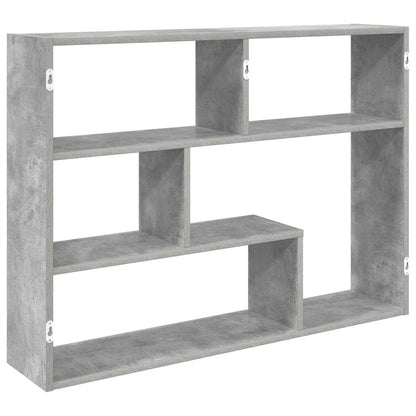 vidaXL Wall Shelf Wall-Mounted Grey 95 x 20 x 69.5 cm Engineered Wood