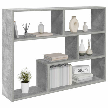 vidaXL Wall Shelf Wall-Mounted Grey 95 x 20 x 69.5 cm Engineered Wood