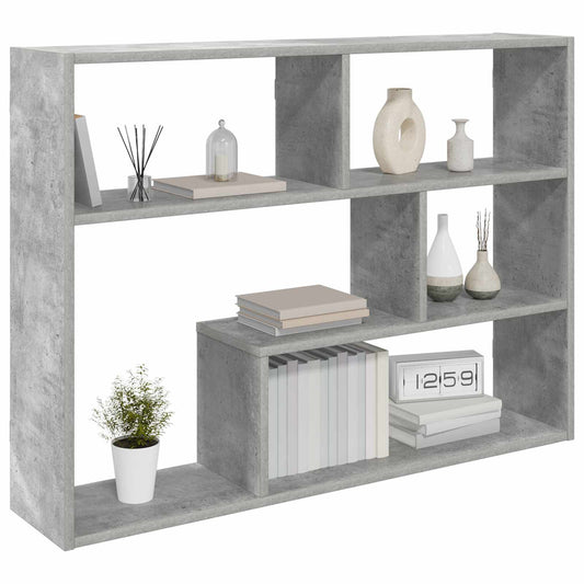 vidaXL Wall Shelf Wall-Mounted Concrete Grey 95 x 20 x 69.5 cm