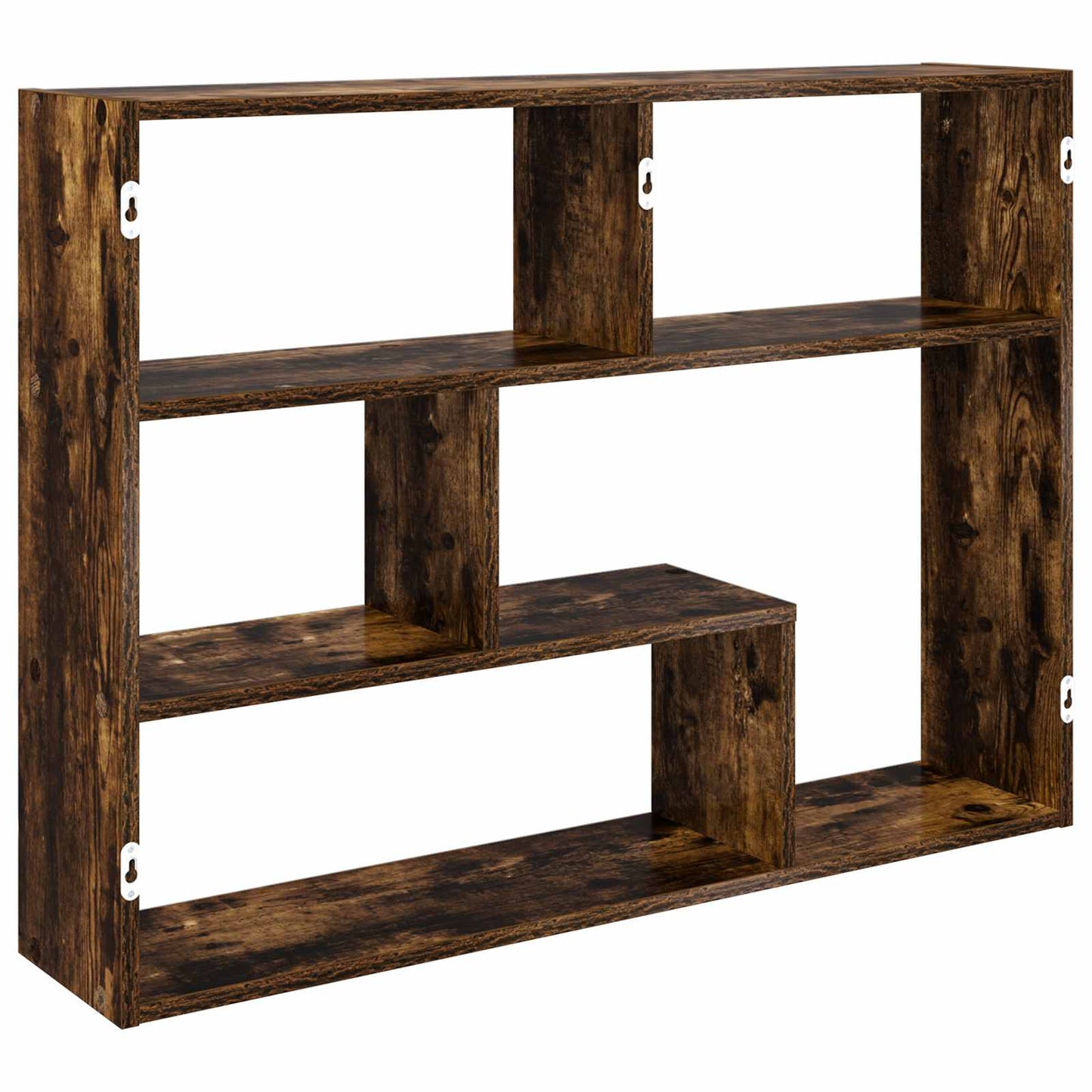 vidaXL Wall Shelf Wall-Mounted Brown 95 x 20 x 69.5 cm Engineered Wood