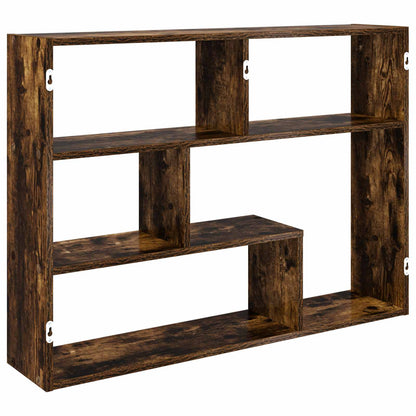 vidaXL Wall Shelf Wall-Mounted Brown 95 x 20 x 69.5 cm Engineered Wood