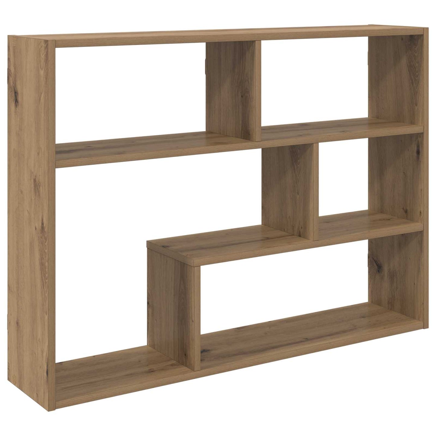 vidaXL Wall Shelf Wall-Mounted Brown 95 x 20 x 69.5 cm Engineered Wood