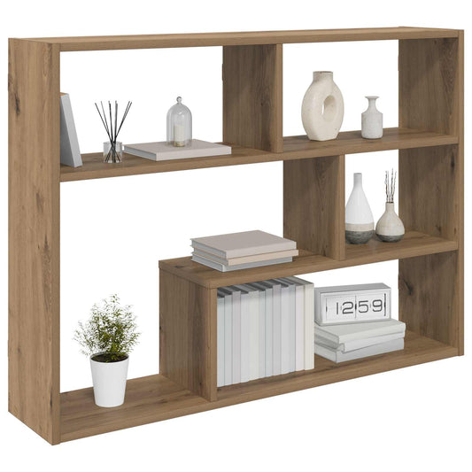 vidaXL Wall Shelf Wall-Mounted Artisan Oak 95 x 20 x 69.5 cm