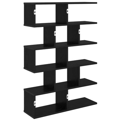 vidaXL Wall Shelf Black Oak 70 x 20 x 100 cm Engineered Wood