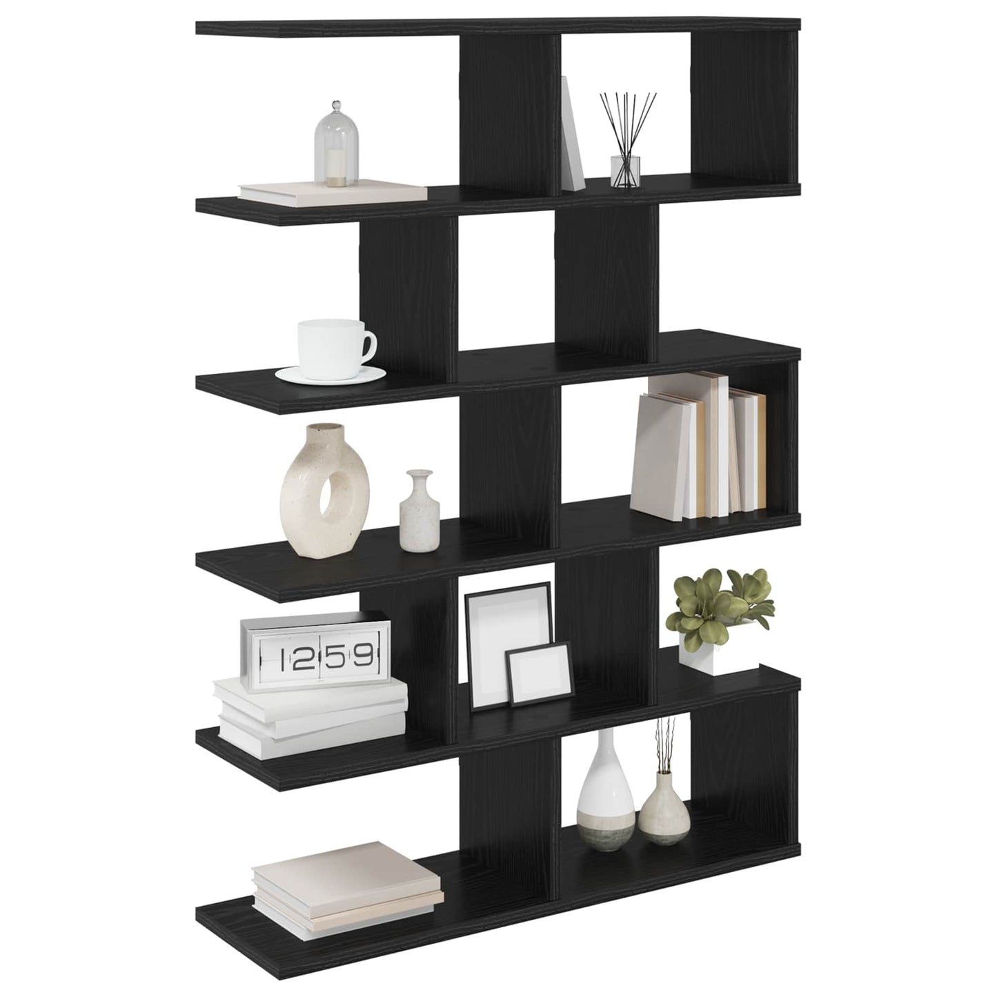 vidaXL Wall Shelf Black Oak 70 x 20 x 100 cm Engineered Wood