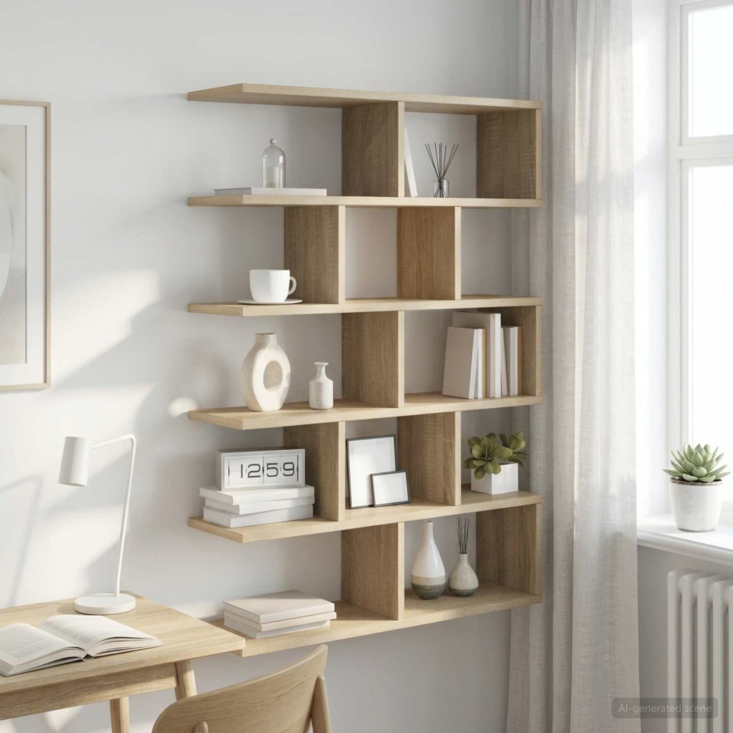vidaXL Wall Shelf Sonoma Oak 70 x 20 x 100 cm Engineered Wood