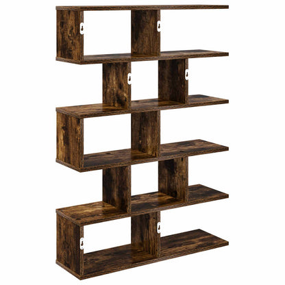 vidaXL Wall Shelf Smoked Oak 70 x 20 x 100 cm Engineered Wood
