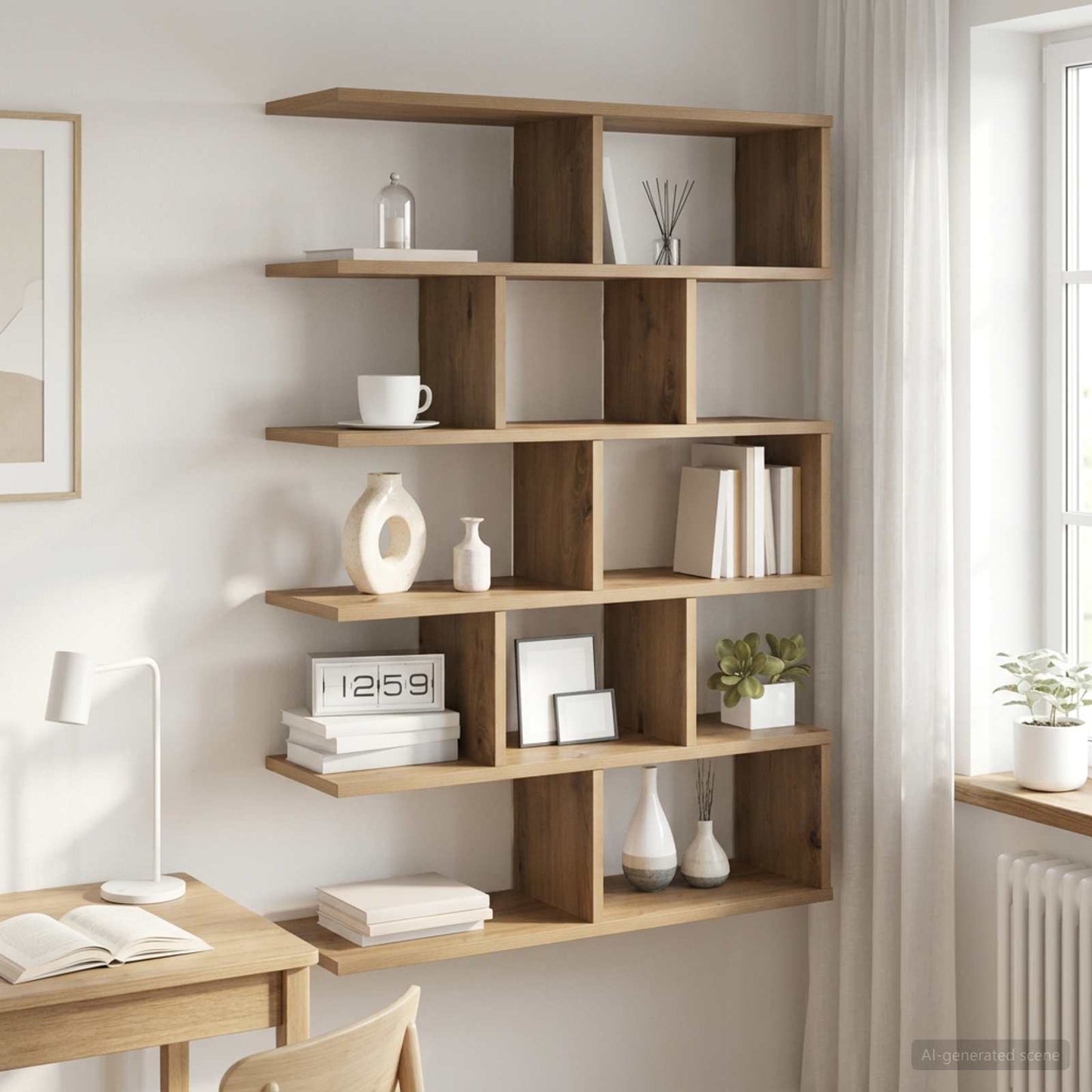 vidaXL Wall Shelf Artisan Oak 70 x 20 x 100 cm Engineered Wood