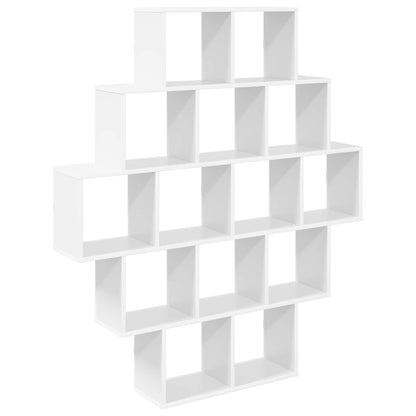 vidaXL Wall Shelf White 120 x 20 x 136 cm Engineered Wood