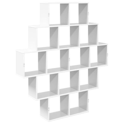 vidaXL Wall Shelf White 120 x 20 x 136 cm Engineered Wood