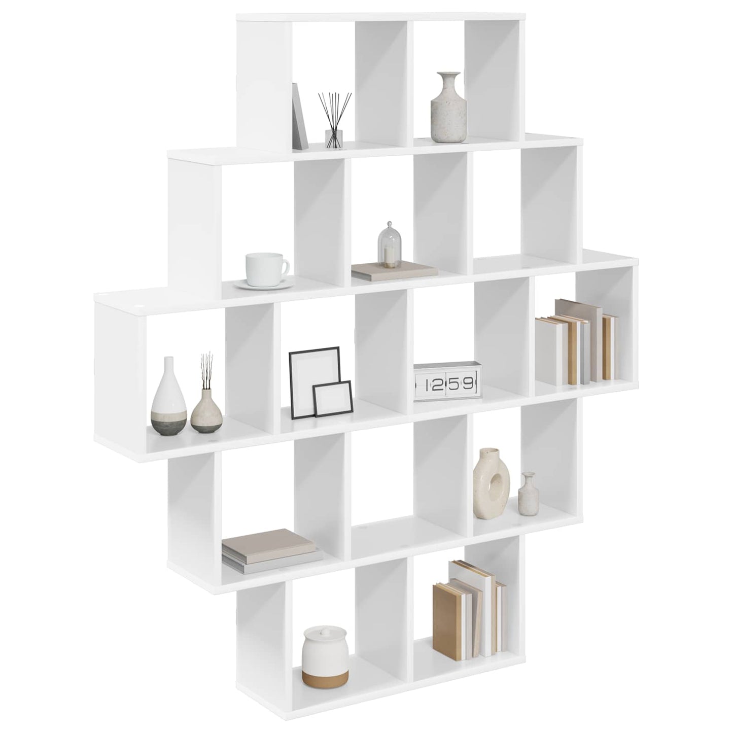 vidaXL Wall Shelf White 120 x 20 x 136 cm Engineered Wood