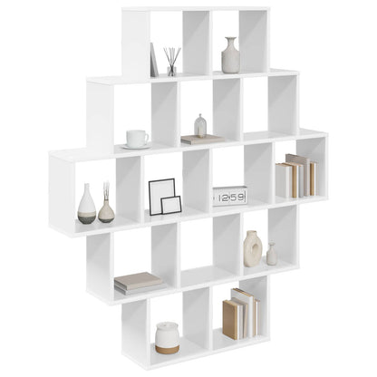 vidaXL Wall Shelf White 120 x 20 x 136 cm Engineered Wood
