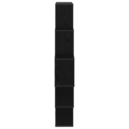 vidaXL Wall Shelf Black Oak 120 x 20 x 136 cm Engineered Wood