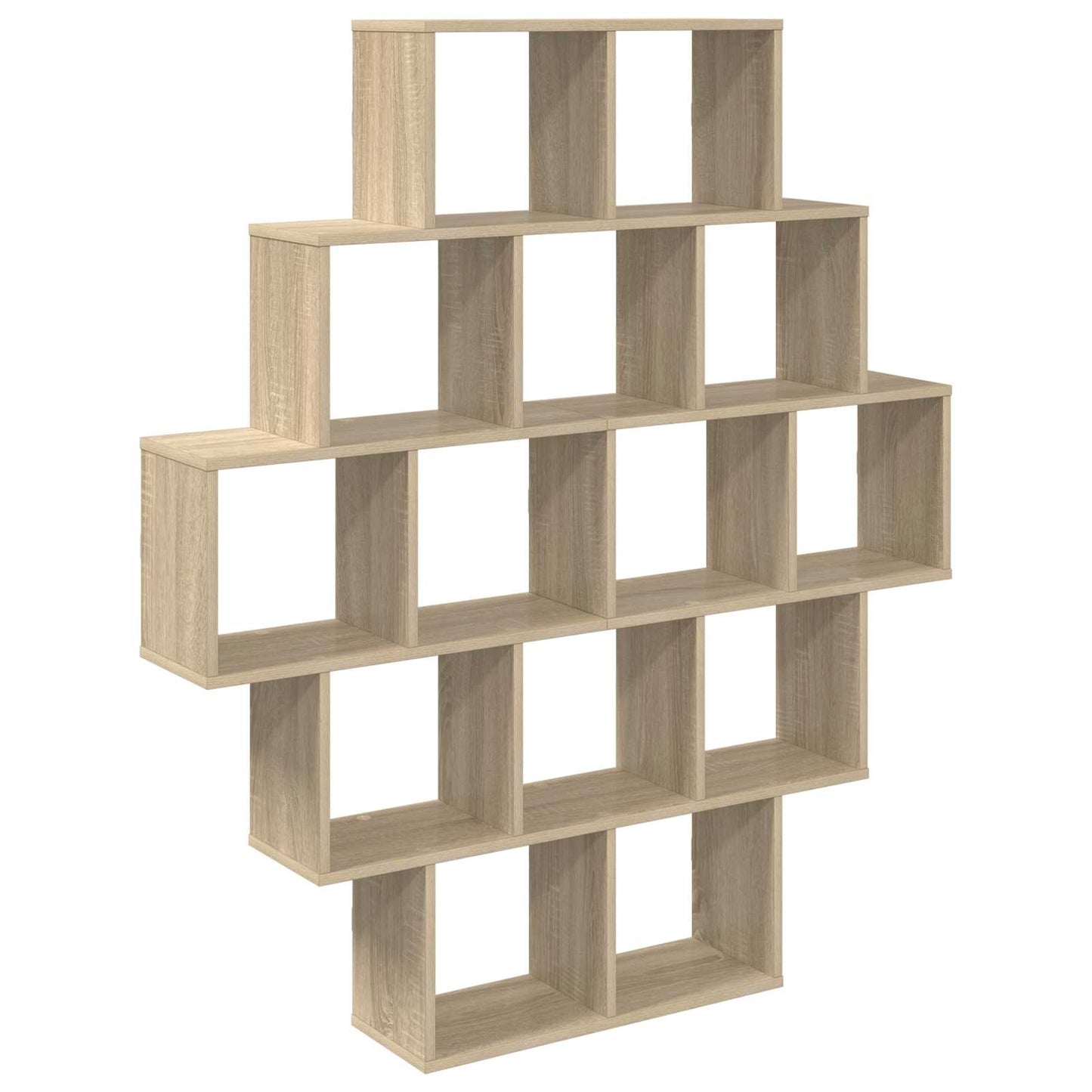 vidaXL Wall Shelf Sonoma Oak 120 x 20 x 136 cm Engineered Wood