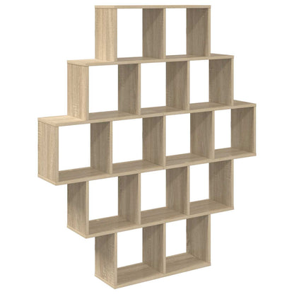 vidaXL Wall Shelf Sonoma Oak 120 x 20 x 136 cm Engineered Wood