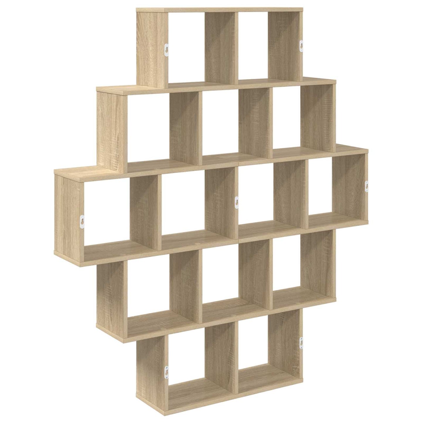 vidaXL Wall Shelf Sonoma Oak 120 x 20 x 136 cm Engineered Wood