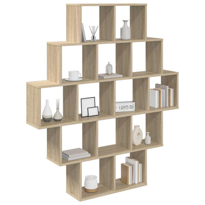 vidaXL Wall Shelf Sonoma Oak 120 x 20 x 136 cm Engineered Wood