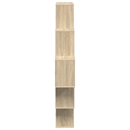 vidaXL Wall Shelf Sonoma Oak 120 x 20 x 136 cm Engineered Wood