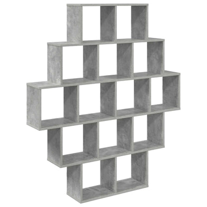 vidaXL Wall Shelf Concrete Grey 120 x 20 x 136 cm Engineered Wood