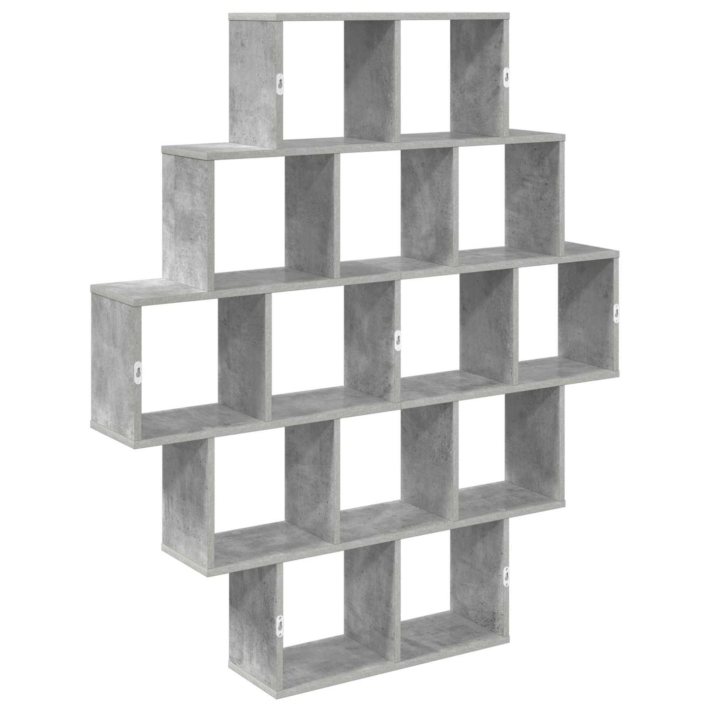 vidaXL Wall Shelf Concrete Grey 120 x 20 x 136 cm Engineered Wood