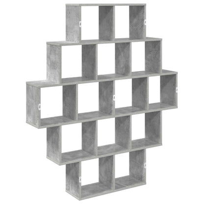 vidaXL Wall Shelf Concrete Grey 120 x 20 x 136 cm Engineered Wood