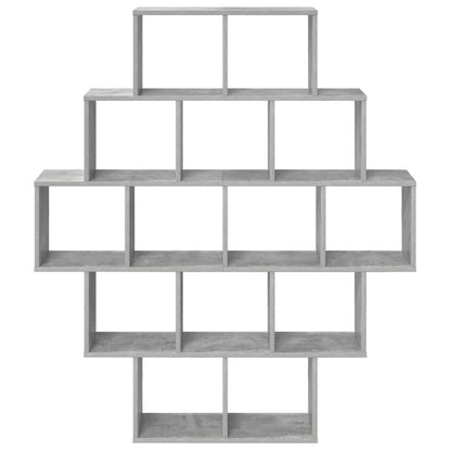 vidaXL Wall Shelf Concrete Grey 120 x 20 x 136 cm Engineered Wood