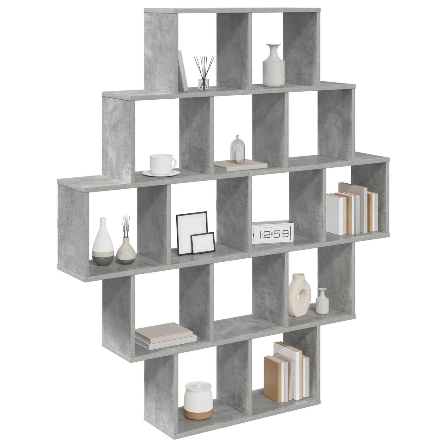 vidaXL Wall Shelf Concrete Grey 120 x 20 x 136 cm Engineered Wood