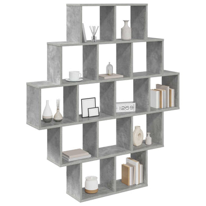 vidaXL Wall Shelf Concrete Grey 120 x 20 x 136 cm Engineered Wood