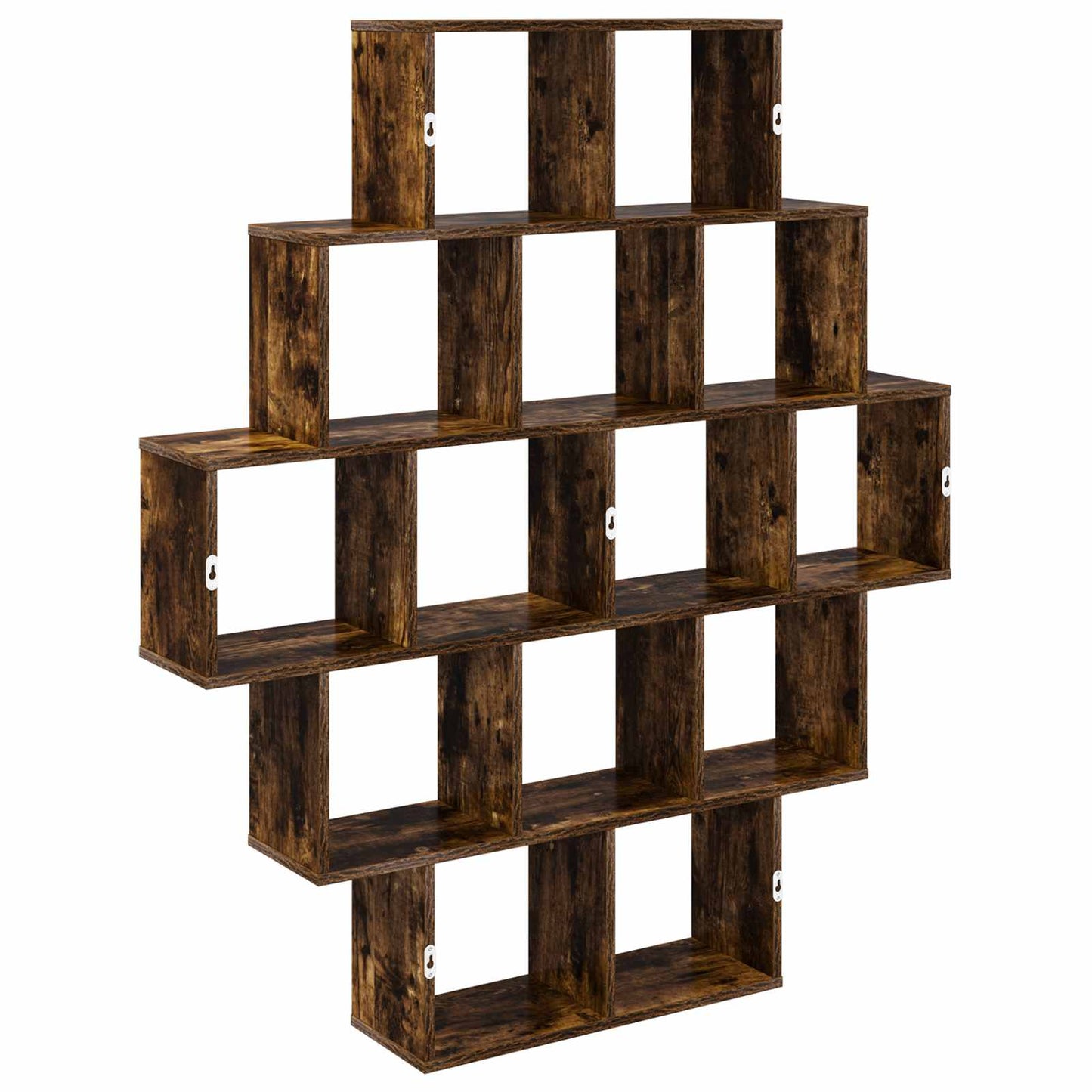 vidaXL Wall Shelf Smoked Oak 120 x 20 x 136 cm Engineered Wood