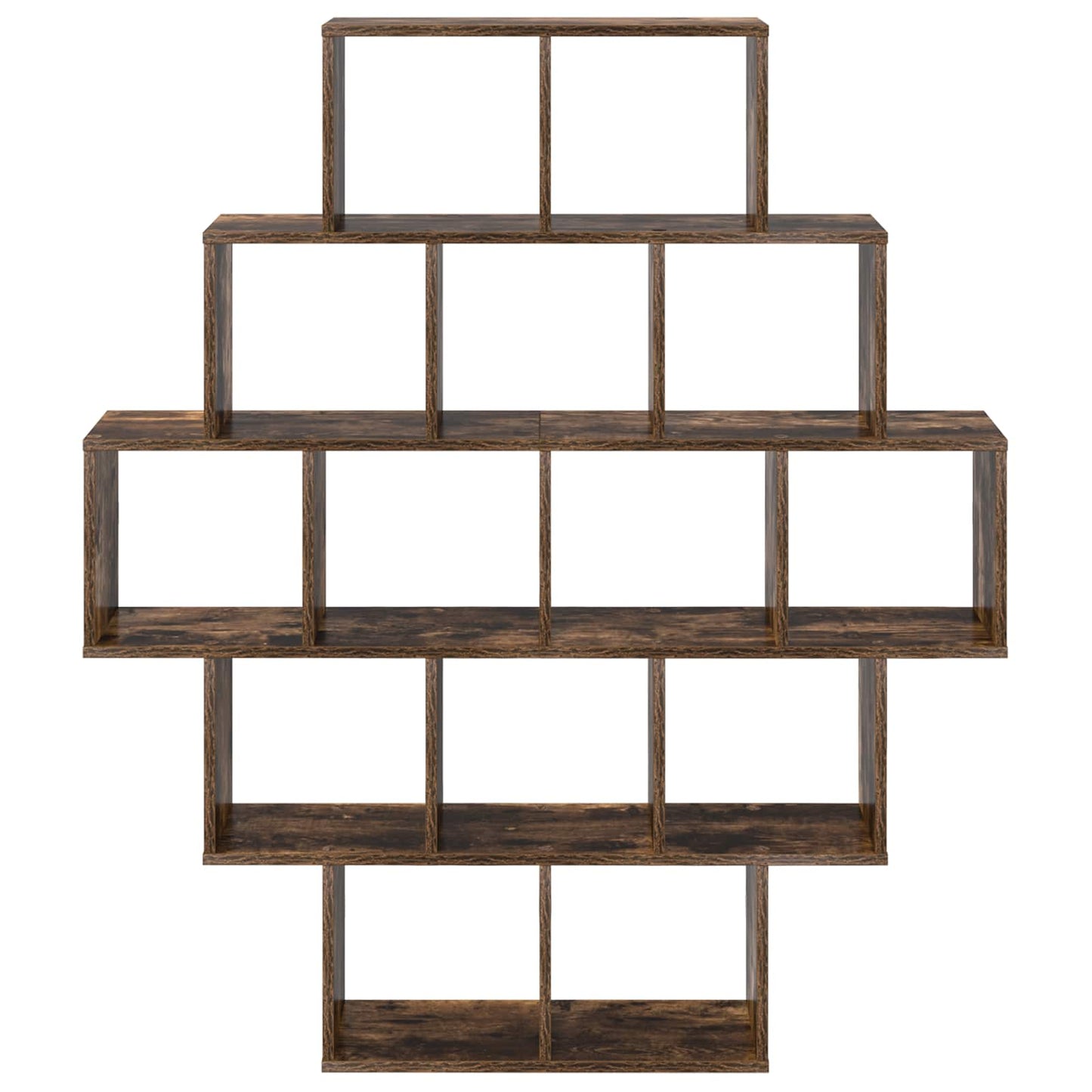 vidaXL Wall Shelf Smoked Oak 120 x 20 x 136 cm Engineered Wood