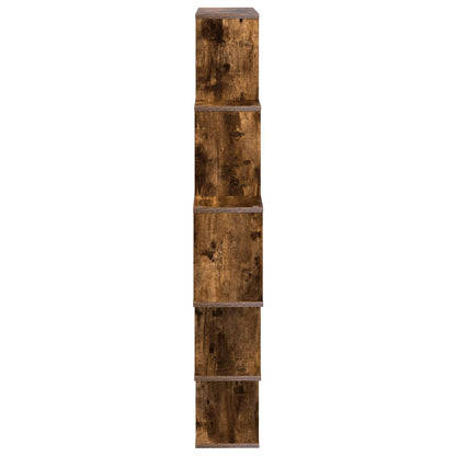 vidaXL Wall Shelf Smoked Oak 120 x 20 x 136 cm Engineered Wood