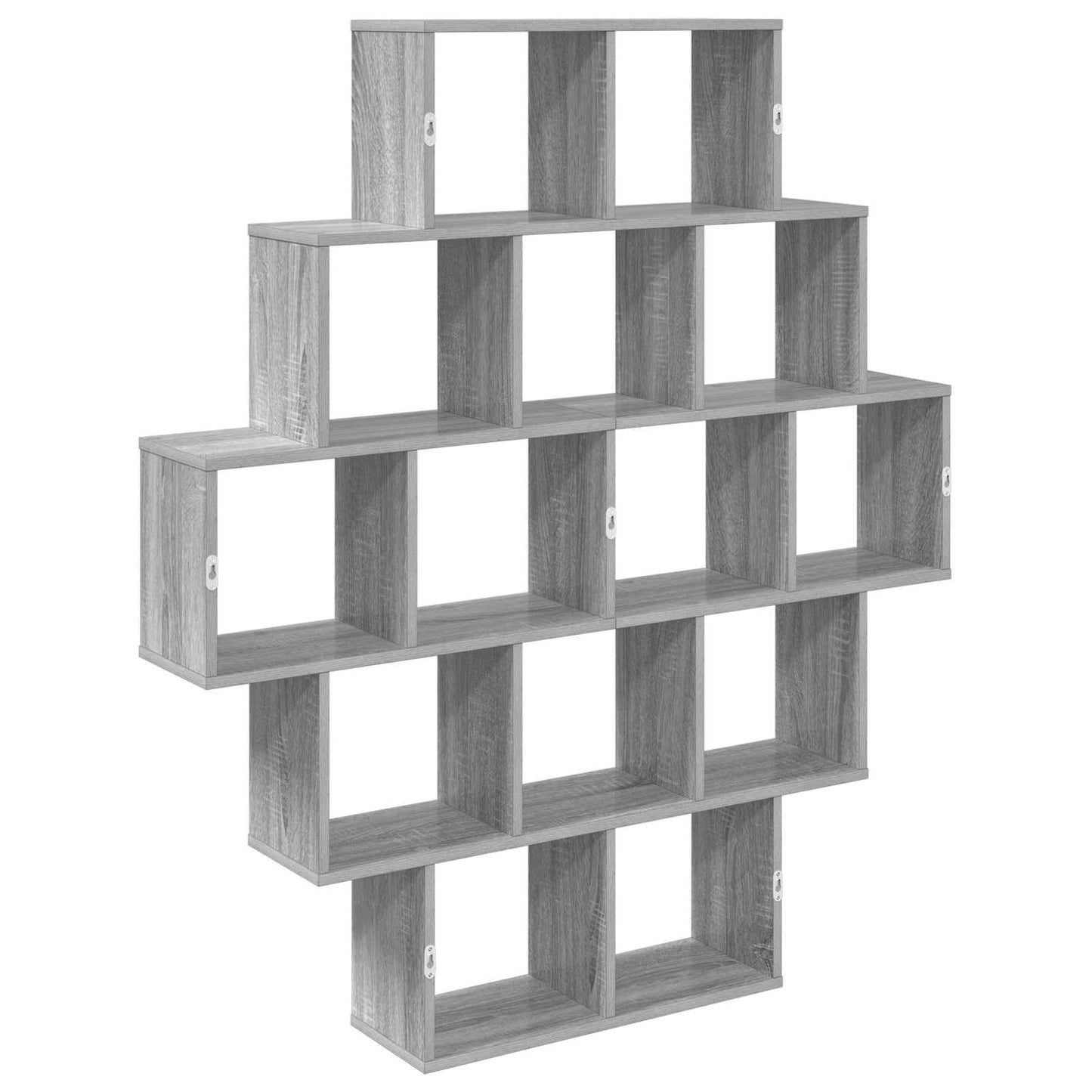 vidaXL Wall Shelf Grey Sonoma 120 x 20 x 136 cm Engineered Wood