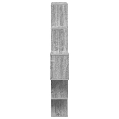 vidaXL Wall Shelf Grey Sonoma 120 x 20 x 136 cm Engineered Wood