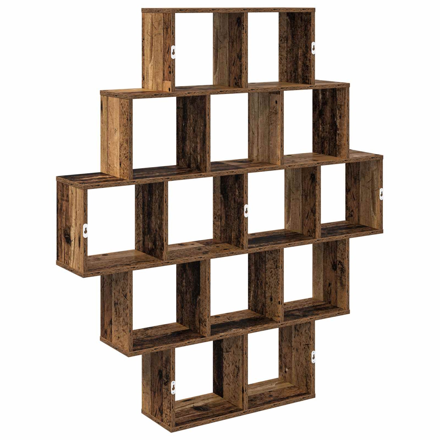 vidaXL Wall Shelf Old Wood 120 x 20 x 136 cm Engineered Wood