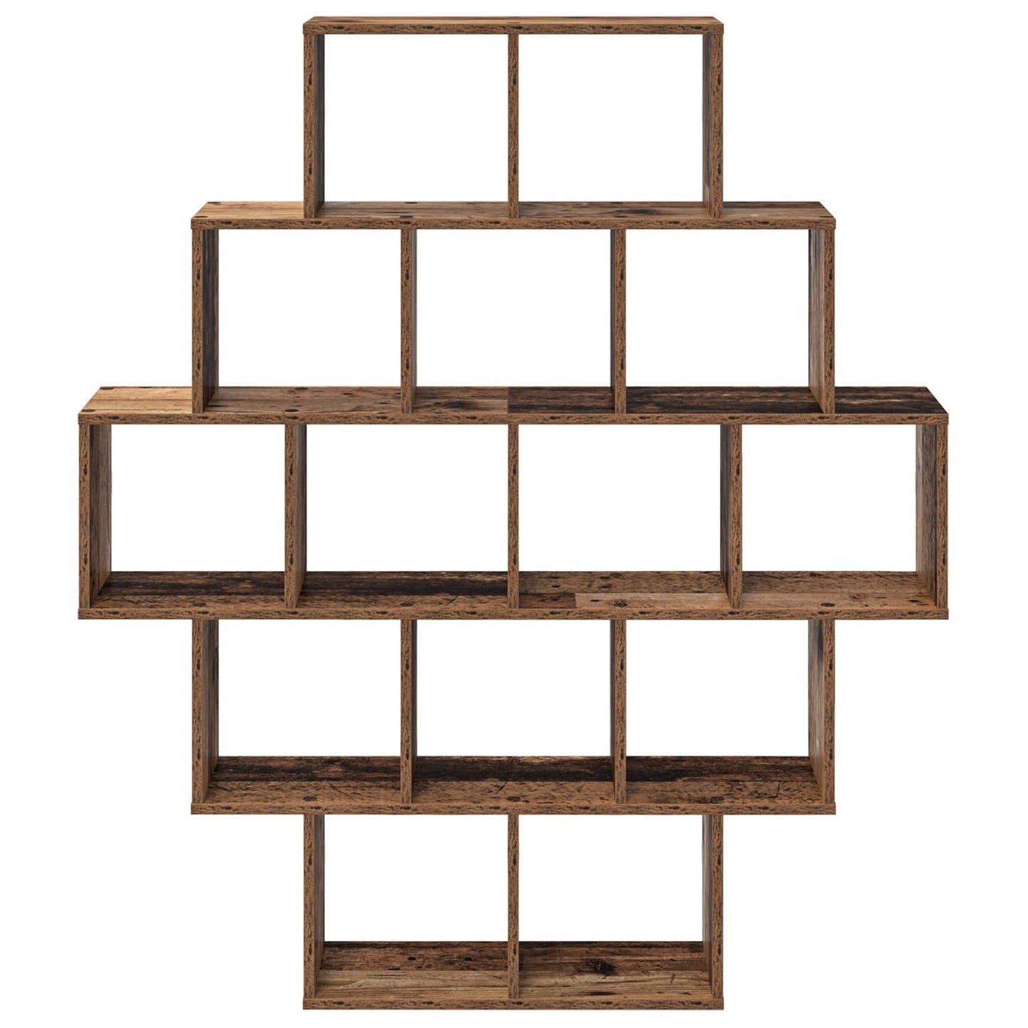 vidaXL Wall Shelf Old Wood 120 x 20 x 136 cm Engineered Wood