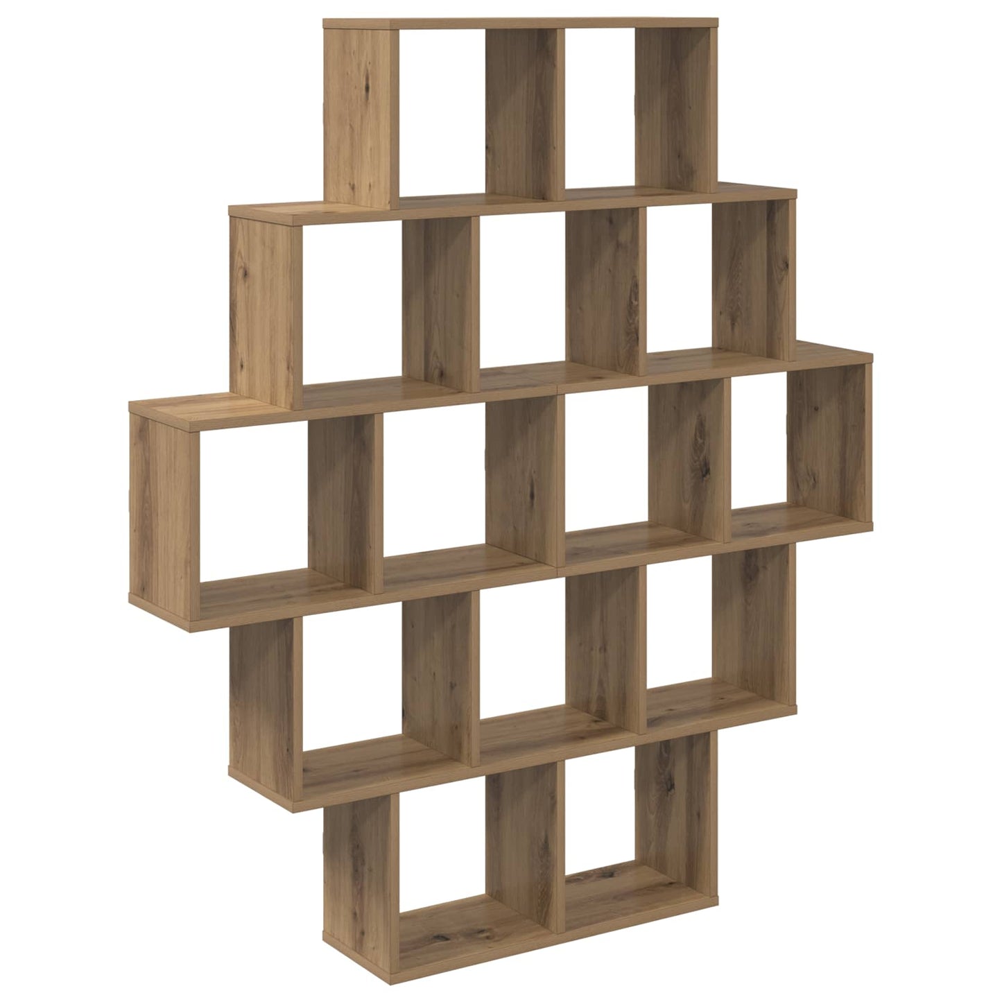 vidaXL Wall Shelf Artisan Oak 120 x 20 x 136 cm Engineered Wood