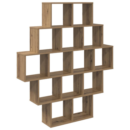 vidaXL Wall Shelf Artisan Oak 120 x 20 x 136 cm Engineered Wood