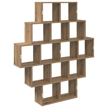 vidaXL Wall Shelf Artisan Oak 120 x 20 x 136 cm Engineered Wood