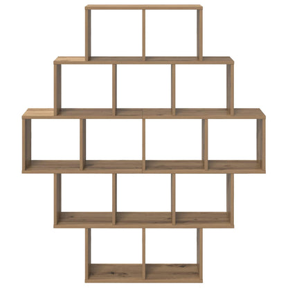 vidaXL Wall Shelf Artisan Oak 120 x 20 x 136 cm Engineered Wood